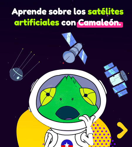 Afiche educativo: Satélites artificiales